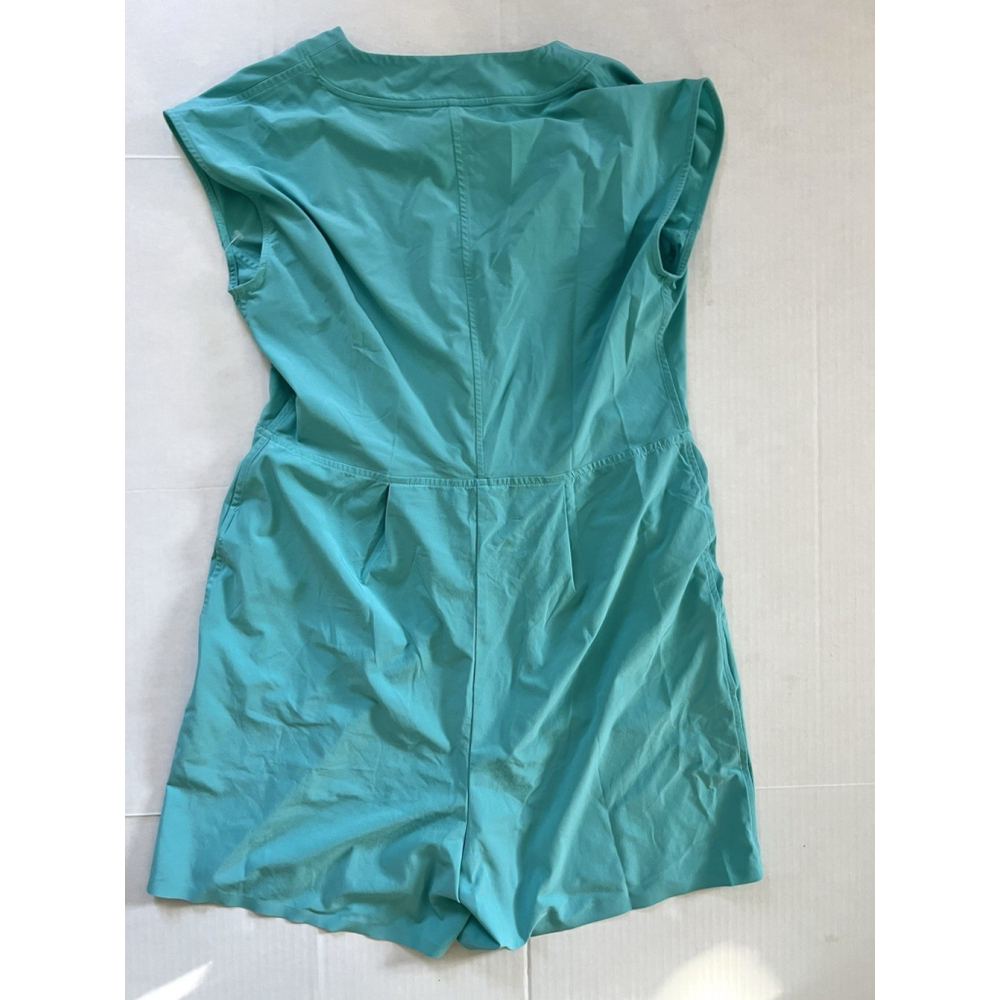 Athleta Marlow Short Sleeve Romper with Pockets Gulf Green Size Small - Picture 8 of 10